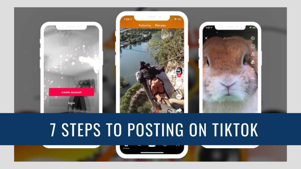 Three images of TikTok interface