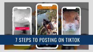 Three images of TikTok interface